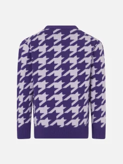 Pied-de-Poule-Pullover für Mädchen mit Rundhalsausschnitt und Snoopy-Aufdruck | SNOOPY PEANUTS™ SONDEREDITION