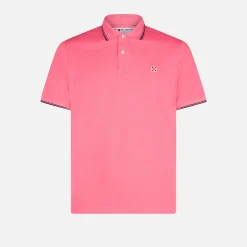Polo-Piquet für Herren in Fluo-Rosa