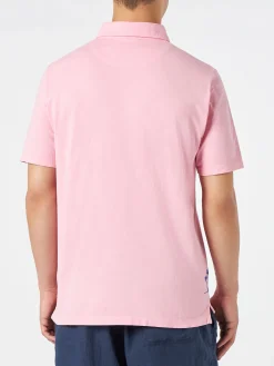 Poloshirt aus rosa effetto sfumato-Jersey