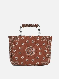 Puffer-Handtasche mit Bandana-Print