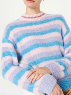 Pullover aus gebürstetem Strick mit Lurex-Details