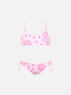 Rosa Bandana-Bralette-Bikini für Mädchen von Jaiden
