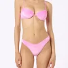 Rosa Chenille-Bralette-Bikini für Damen Salina Naomi mit Bügel