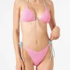 Rosa Crinkle-Triangel-Bikini für Damen | MELISSA SATTA SONDEREDITION