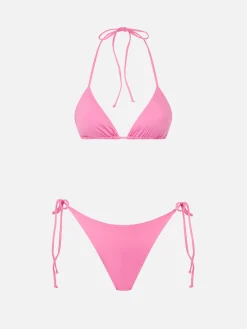 Rosa Damen-Triangel-Bikini