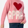 Rosa Fair-Isle-Pullover Kyla für Damen mit Après-Ski-Print