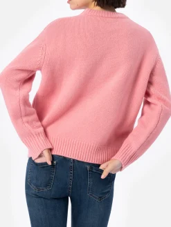 Rosa Fair-Isle-Pullover Kyla für Damen mit Après-Ski-Print