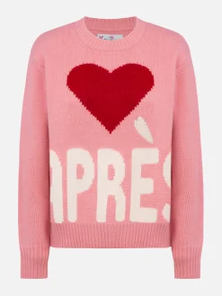 Rosa Fair-Isle-Pullover Kyla für Damen mit Après-Ski-Print
