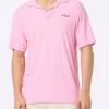 Rosa Frottee-Poloshirt für Herren Jeremy