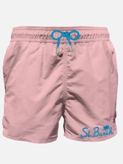 Rosa Herren-Badeshorts mit Tasche