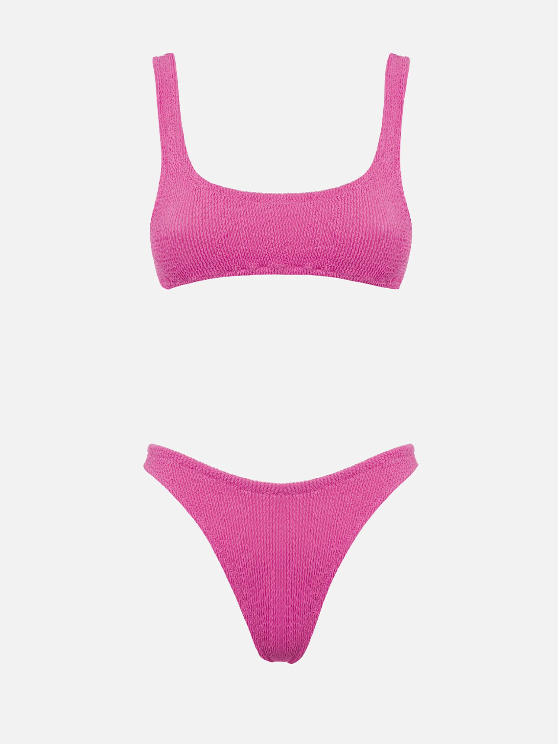 Rosa klassischer Crinkle-Bikini für Damen Naima Elise