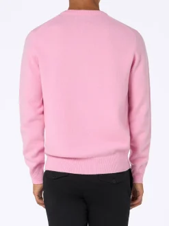 Rosa lambswool pullover für Herren von Regent