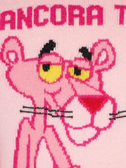 Rosa Pullover für Mädchen mit Rundhalsausschnitt und Pink Panther Ancora Tu? Drucken | DIE PINK PANTHER SONDEREDITION