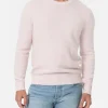 Rosa Stretchpullover mit Rundhalsausschnitt für Herren Regent