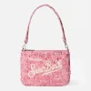 Rosa Tweed-Beutel Mini Parisienne mit Henkel