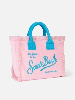 Rosafarbene Colette Sponge Handtasche aus Frottee