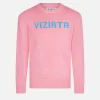 Rosafarbener Mädchenpullover mit Viziata-Aufdruck