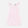 Rosafarbenes Mädchenkleid mit Vichy-Print