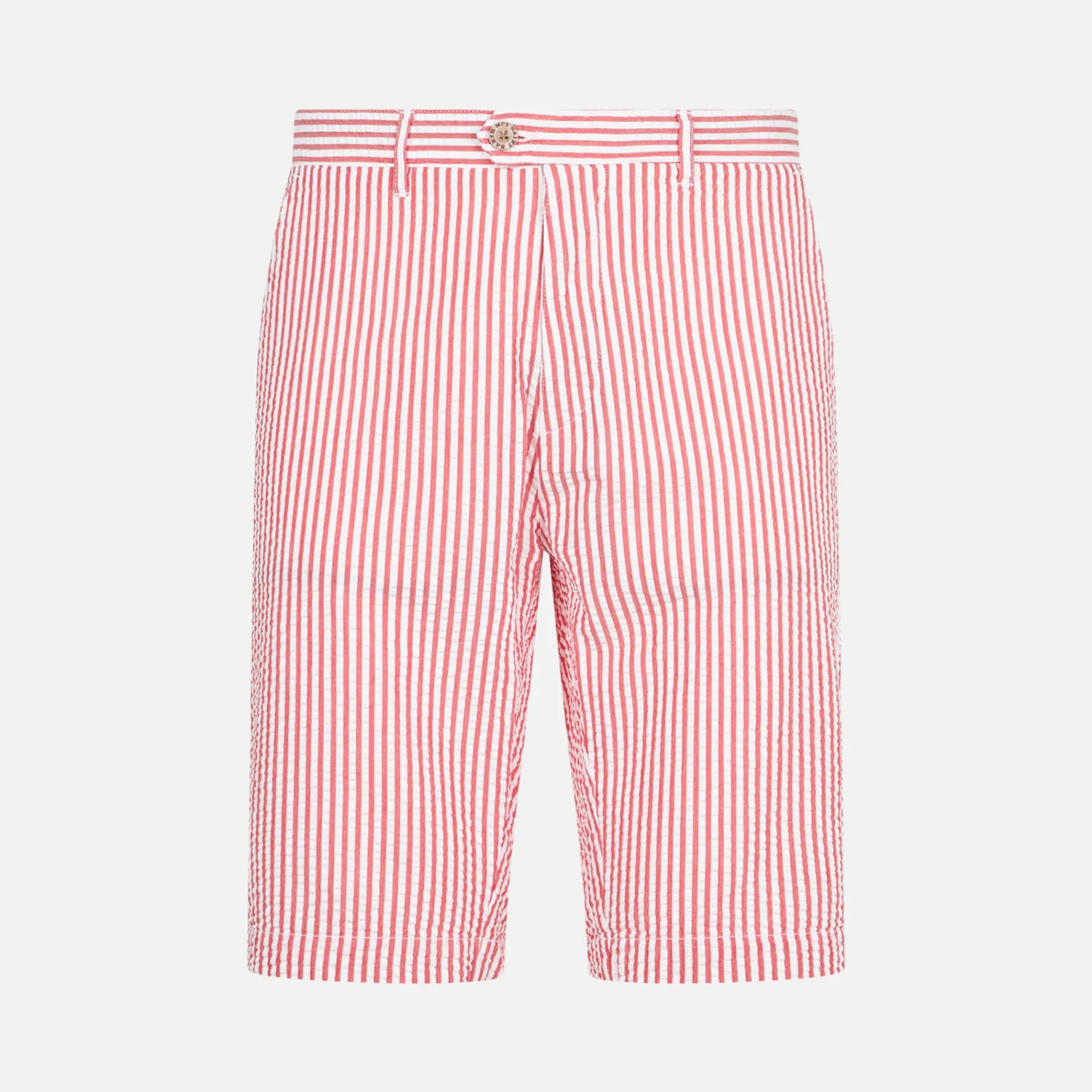 Rot gestreifte Bermudashorts