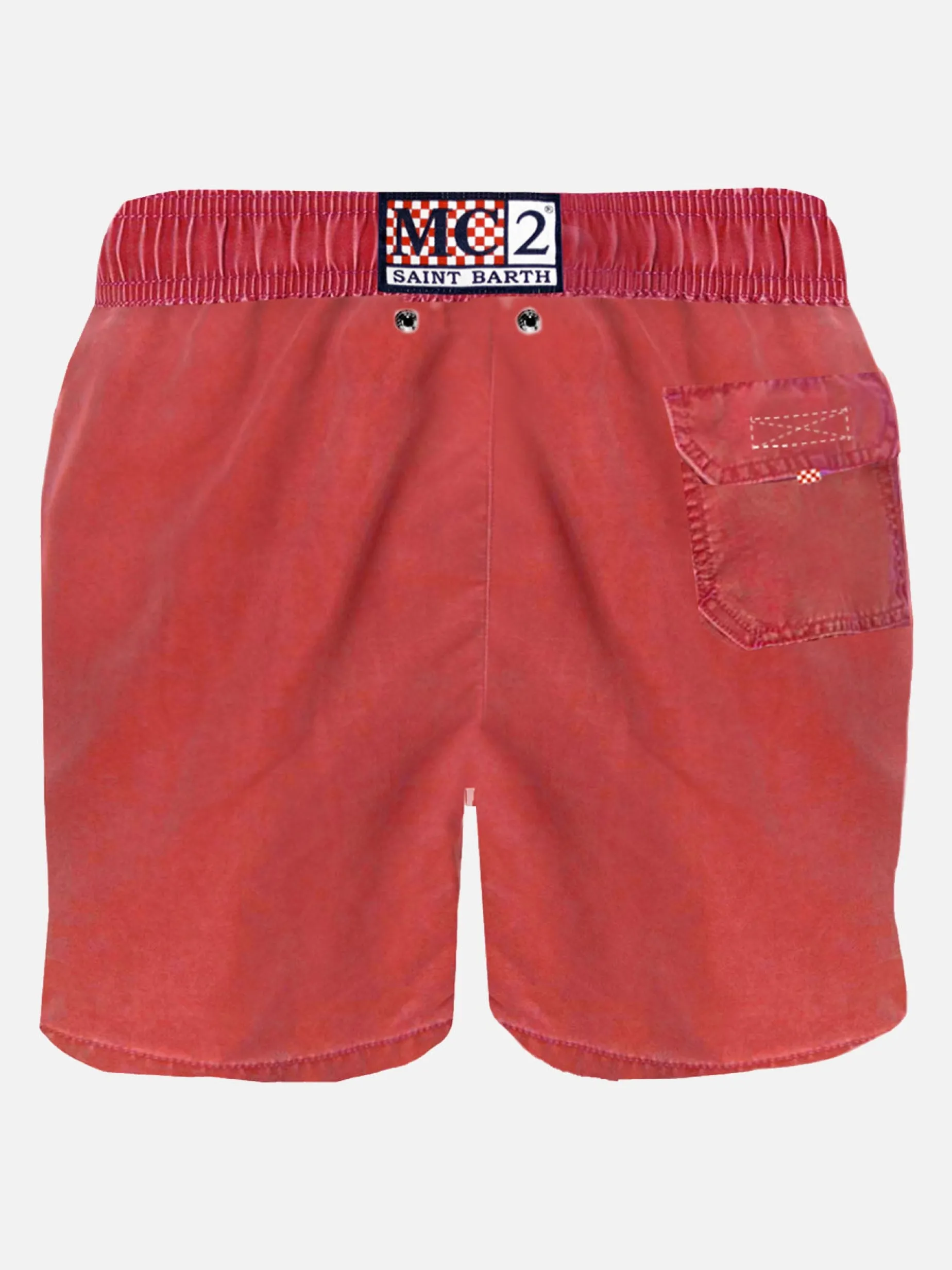 Rote Delavè-Badeshorts für Herren