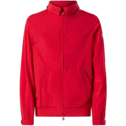 Rote mittelschwere Windjacke mit Reißverschluss