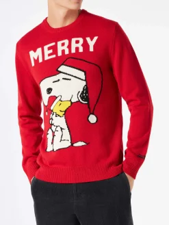 Roter Herrenpullover mit Snoopy-Aufdruck | SNOOPY – PEANUTS™ SONDEREDITION