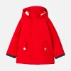 Roter Parka mit Kapuze für Jungen
