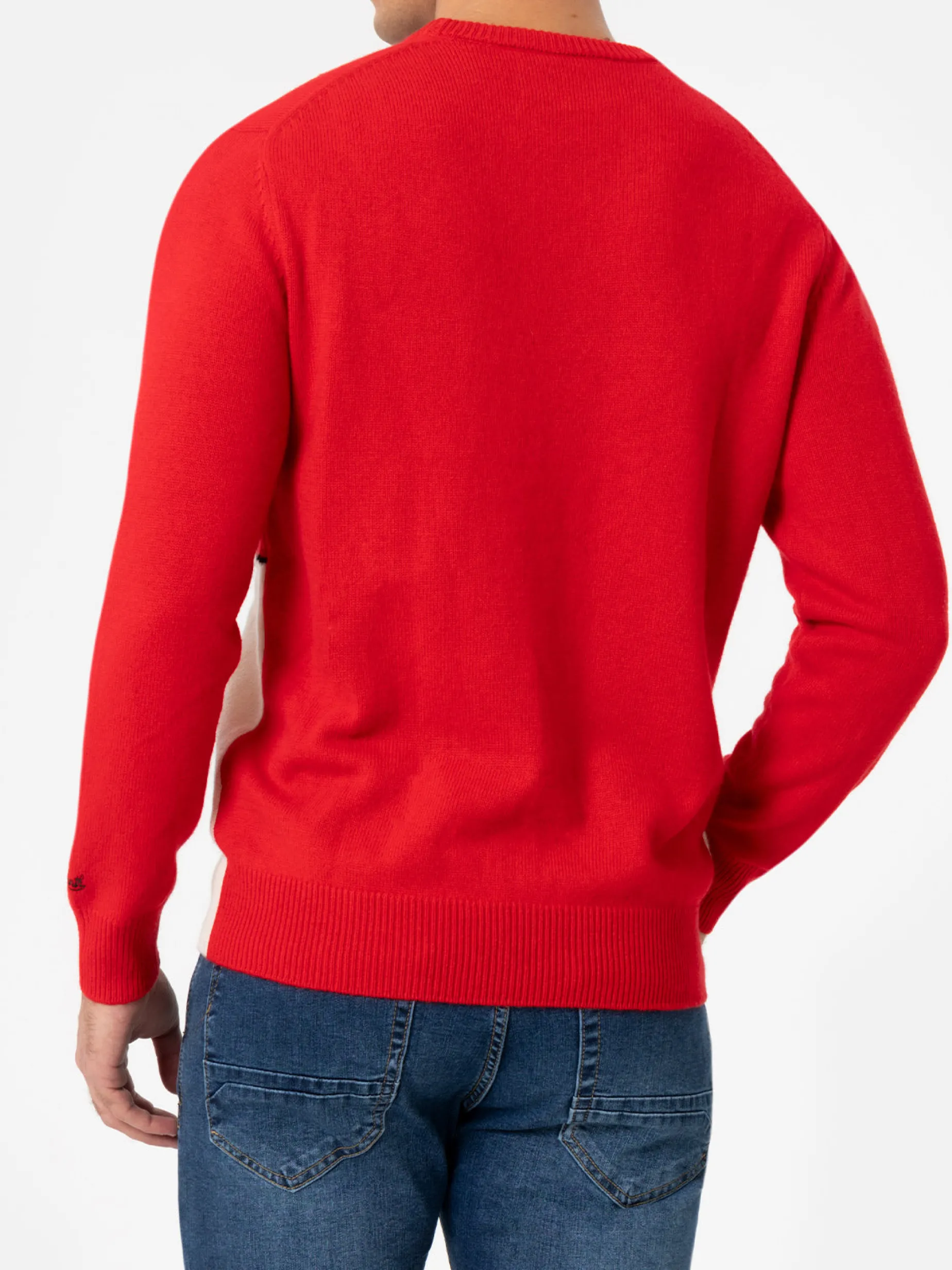 Roter Pullover für Herren Heron mit Jacquard-Print Peanuts merry | SNOOPY PEANUTS SPECIAL EDITION