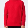 Roter Rippenpullover für Herren Marine