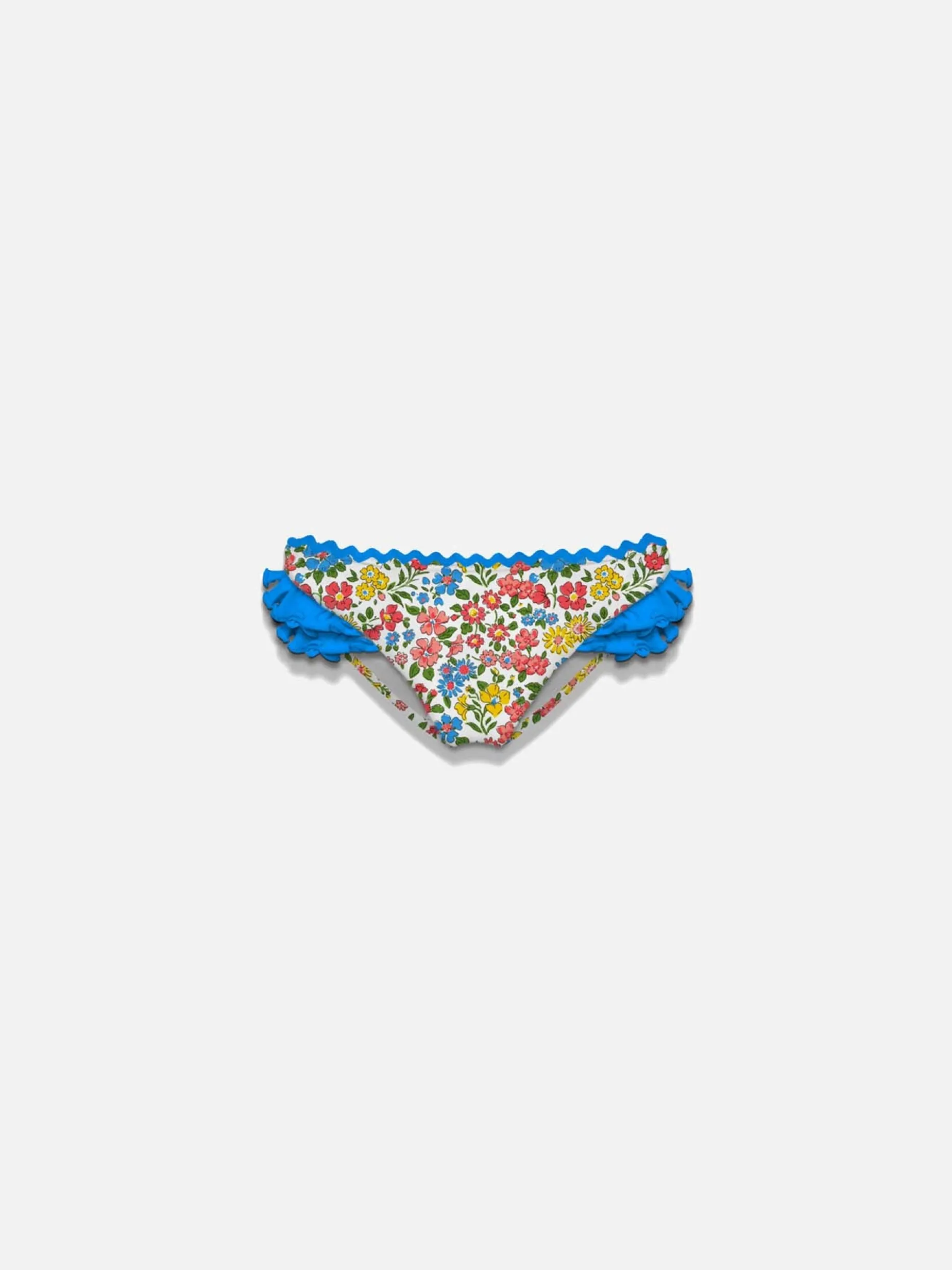 Rüschen-Badehose für Mädchen mit Blumendruck | Hergestellt aus Liberty-Stoff