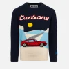 Rundhalspullover für Jungen mit Auto-Jacquard-Print