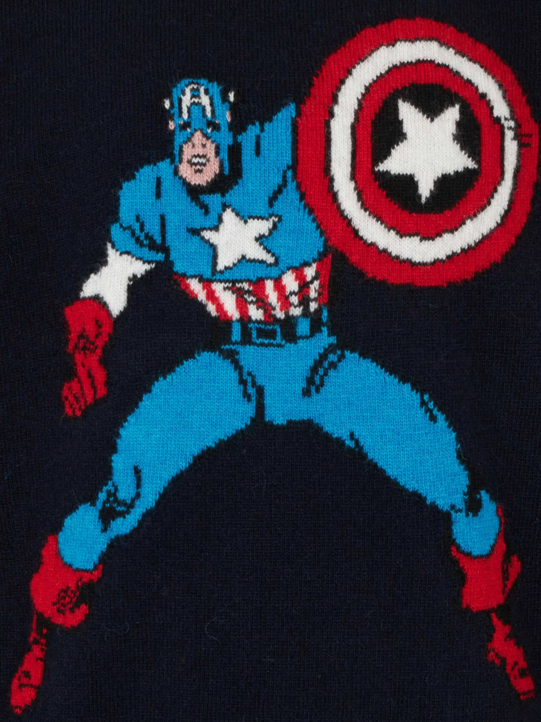 Rundhalspullover für Jungen mit Captain America-Aufdruck | MARVEL SPECIAL EDITION