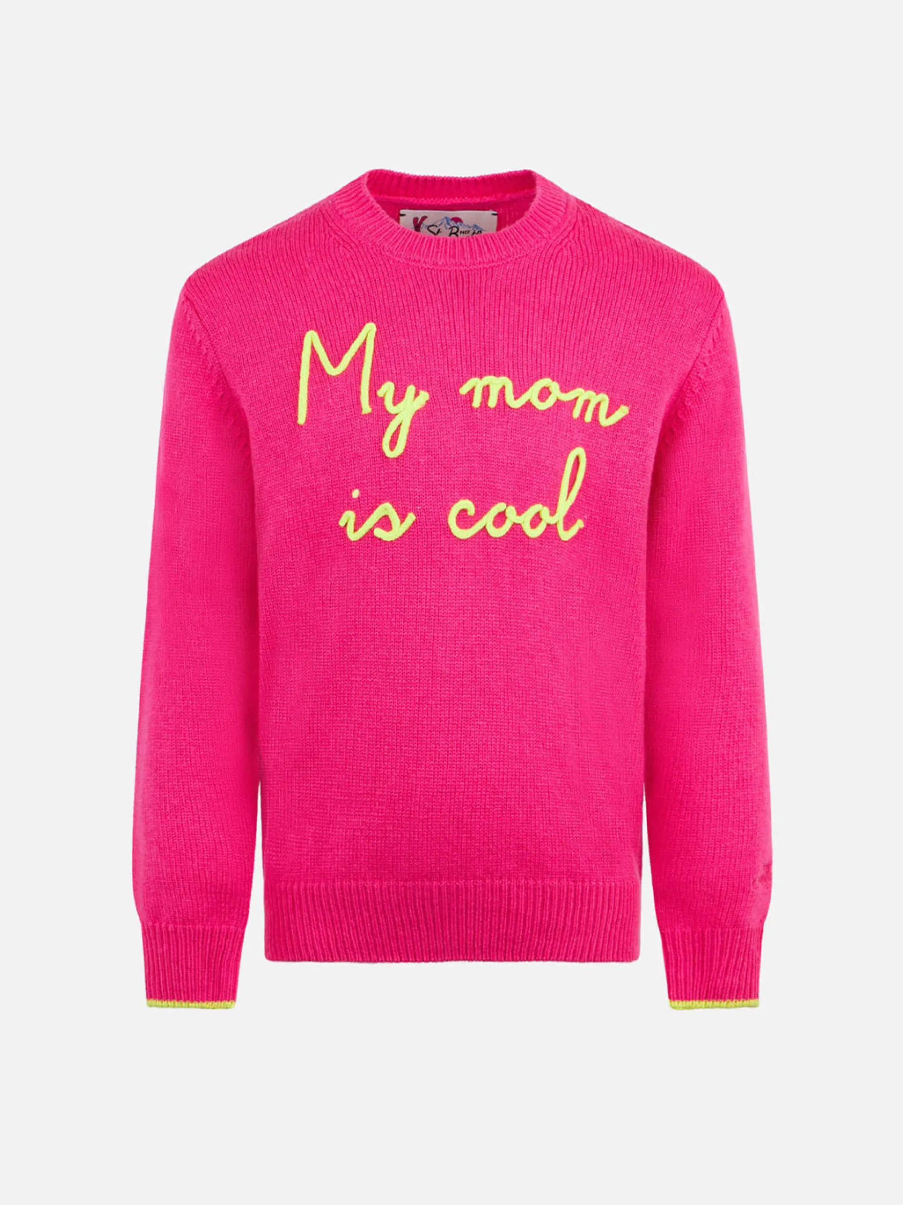 Rundhalspullover für Mädchen mit „My Mom is Cool“-Stickerei
