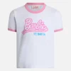 Rundhals-T-Shirt Elly aus Baumwolljersey für Mädchen mit Barbie Saint Barth-Aufdruck | BARBIE SPECIAL EDITION
