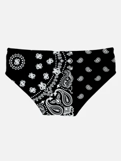 Schwarze Bandana-Badehose