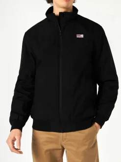 Schwarze Bomberjacke für Herren mit Fellfutter