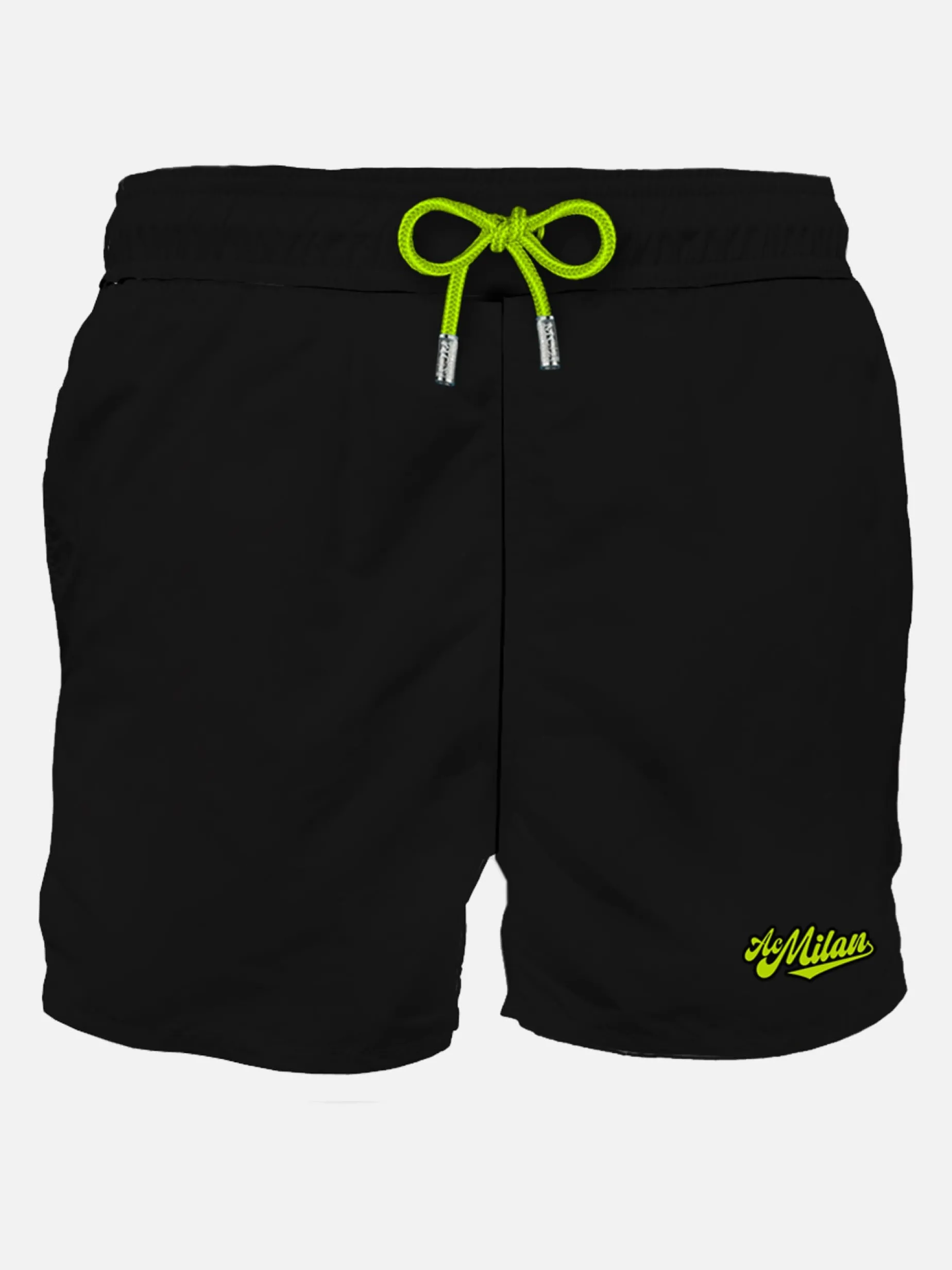Schwarze Herren-Badeshorts mit Milan-Patch | MAILAND SONDERAUSGABE
