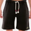Schwarze Herren-Bermuda aus Baumwolle im verblassten Look
