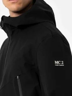Schwarze 3-Lagen-Kapuzenjacke Parson für Herren