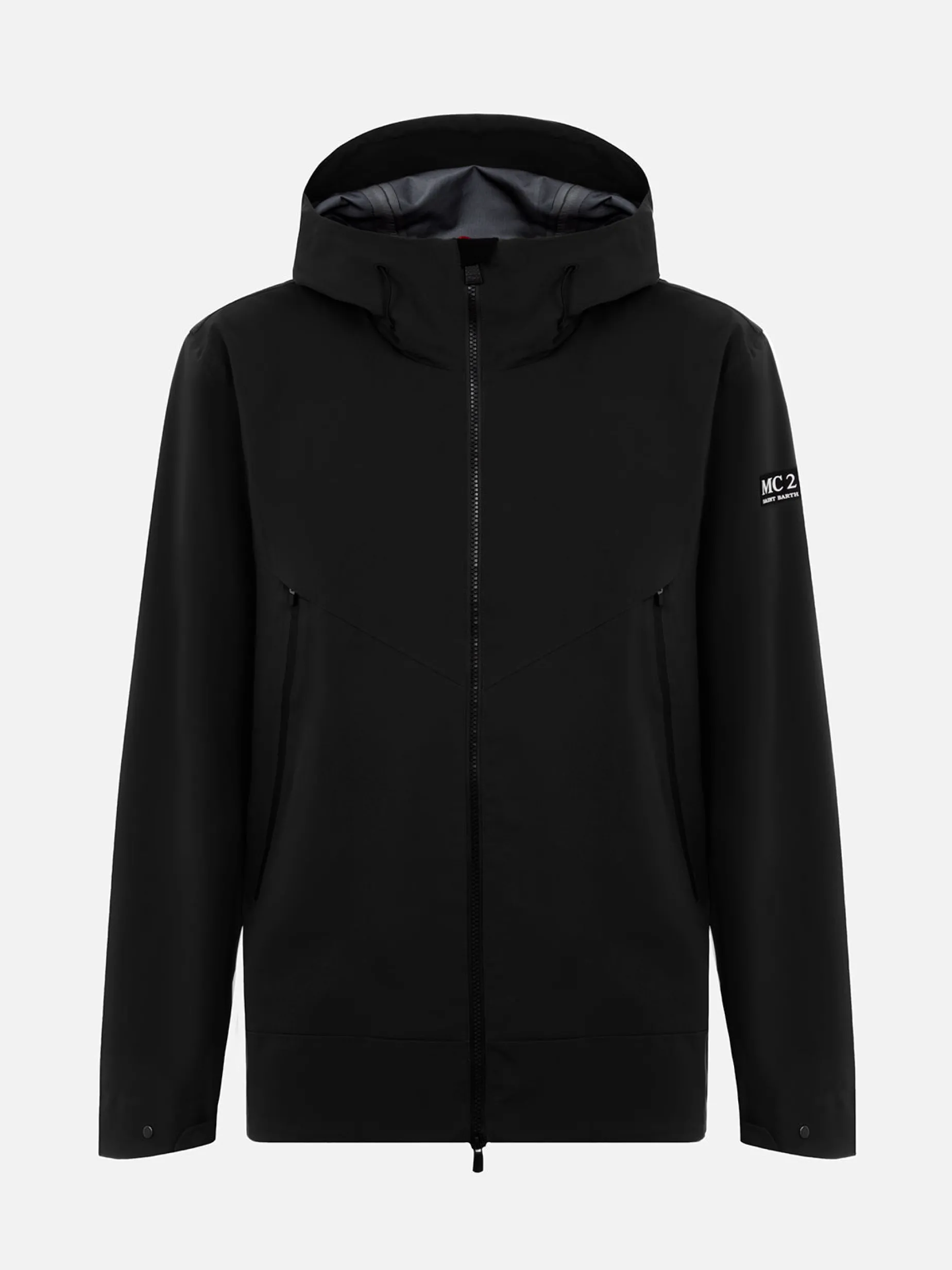 Schwarze 3-Lagen-Kapuzenjacke Parson für Herren
