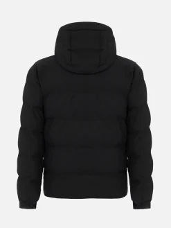 Schwarze Steppjacke mit Kapuze für Herren von Maier