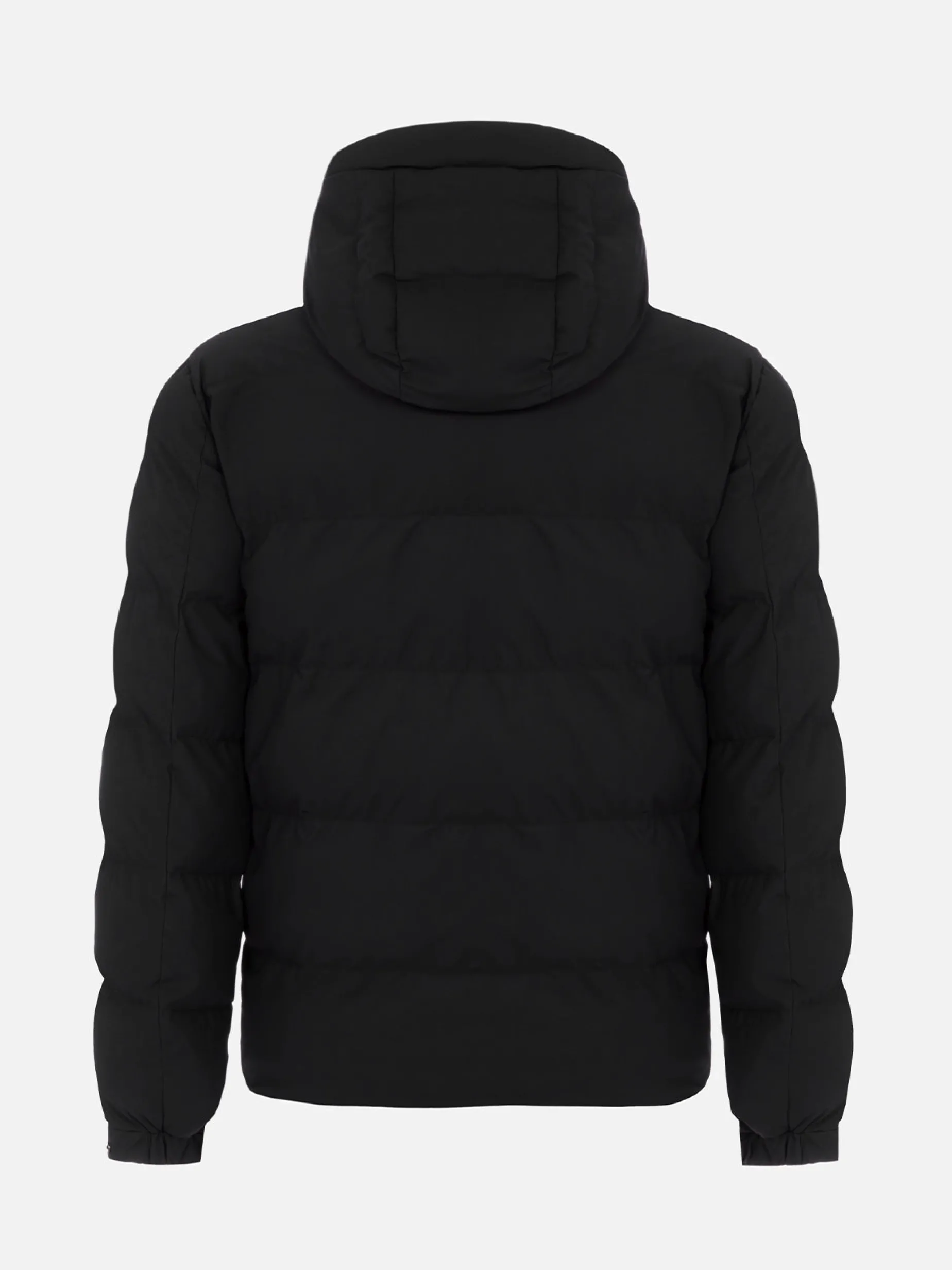 Schwarze Steppjacke mit Kapuze für Herren von Maier