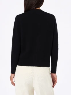 Schwarze Strickjacke Bellamy für Damen mit Strasssteinen