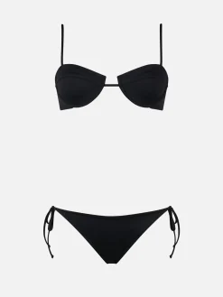 Schwarzer Bügel-Bralette-Bikini für Damen Salina Virgo