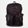Schwarzer Canvas-Rucksack