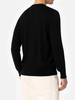 Schwarzer Pullover aus Merinowolle von Man Regent