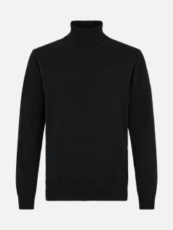 Schwarzer Rollkragenpullover aus Kaschmirmischung für Herren Bond