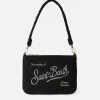 Schwarzer Tweed-Beutel Mini Parisienne