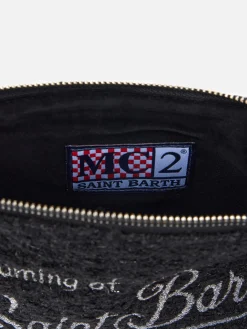 Schwarzes, beiges Parisienne-Täschchen mit Kette