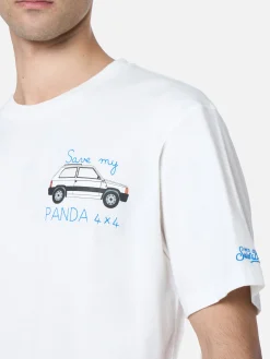 Schweres Baumwoll-T-Shirt Arnott für Herren mit „Save my Panda 4x4“-Stickerei | FIAT PANDA SPECIAL EDITION